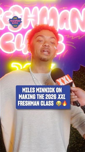 Miles Minnick’s reaction to making the 2026 XXL Freshman Class 😭