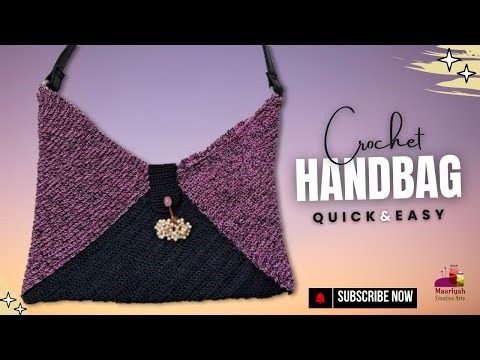 How to Crochet a Stylish Handbag | Easy Beginner Project | Minimal & Modern - 1131