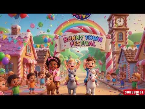 🌈 Bunny Pony Ride Adventure | Fun Kids Song for Toddlers #viralvideos #nurseryrhymes #viral