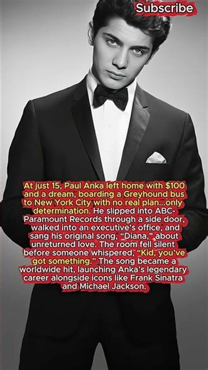 15 Year Old Paul Anka Risked Everything — And Made Music History 🎤✨ #celebnews #shorts