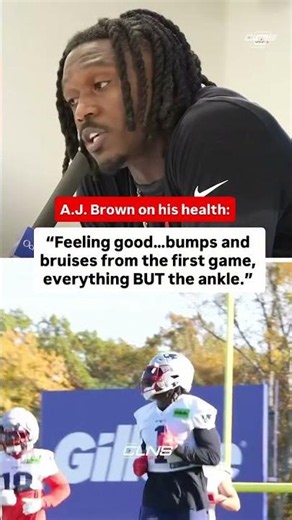 A.J. Brown with an update on his status for Thursday #nfl #patriots #newenglandpatriots