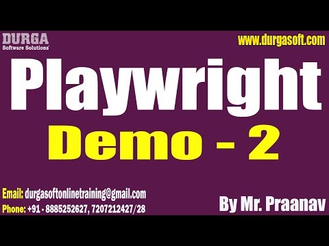 Playwright with JavaScript tutorials || Demo - 2 || by Mr. Praanav On 26-12-2025 @7:30PM (IST)