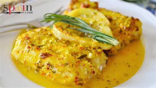 Oven-roasted cod with saffron & lemon | Easy Spanish seafood recipe