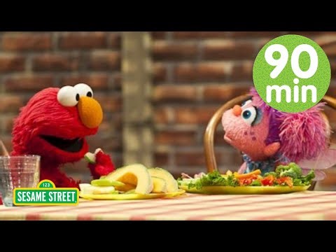 Elmo's Fruit Salad and Veggies Songs! 🍎🍌🥕🥦| 90 Mins | Sesame Street