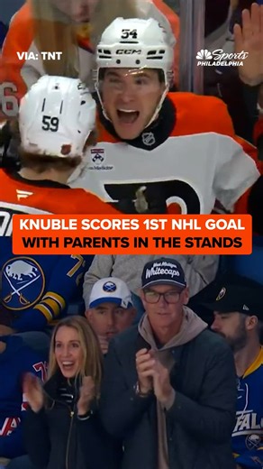 Cole Knuble scores his first career NHL goal in Flyers vs. Sabres with his parents in the stands