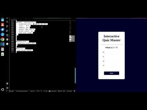 Interactive Quiz App using HTML , CSS and JavaScript