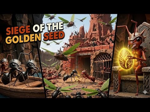 Black Ants’ Epic Aerial Strike Against Red Ants |The Great Seed Rescue: (3D Battle Animation)