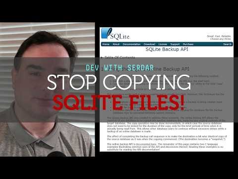 How to back up SQLite databases the right way (not by copying them!)