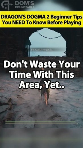 Don't Waste Your Time With This Area, Yet.. Dragon's Dogma 2: Dark Arisen Beginner Tips