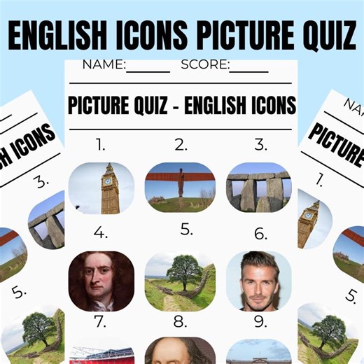 St George's Day! English Icons Picture Quiz - Etsy