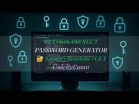 Python Password Generator with GUI and full Source Code 🔐 | Beginner Python Project | CodeByEman