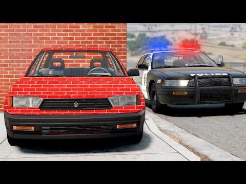 Camouflaging my Car to escape POLICE! (BeamNG)