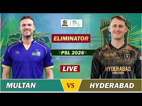 MULTAN vs HYDERABAD ELIMINATOR MATCH LIVE SCORES | HK VS MS LIVE COMMENTARY | PSL 2026 LIVE | HK BAT