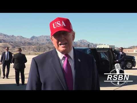 President Trump Holds Press Gaggle Before Flight to Kalispell, Montana Rally - 10/14/26