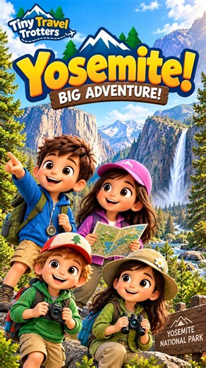 Tiny Travel Trotters Discover Yosemite National Park 🏔️🌲