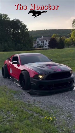 The Monster Mustang Power Mustang #mustang #muscle #restomod #hotrod #protouring