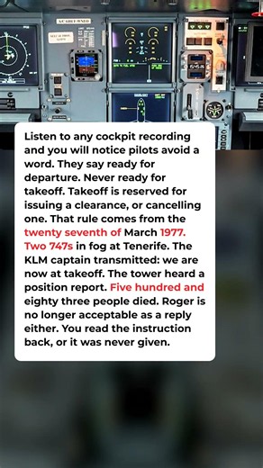 Pilots avoid one word because of 1977