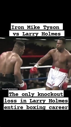 #OnThisDay Mike Tyson vs. Larry Holmes, billed as Heavyweight History, was a professional boxing match contested on January 22, 1988, for the WBA, WBC, and IBF Heavyweight Championships. Iron Mike Tyson had three fights in 1988. He faced Larry Holmes, and defeated the legendary former champion by TKO in the fourth round. This was the only knockout loss Holmes had in 75 professional bouts. #boxinghistory #boxing #boxeo | Oman Fights Updates