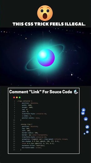 🤖 I built a living AI Core with pure HTML, CSS & JS (no libraries) #shorts #coding