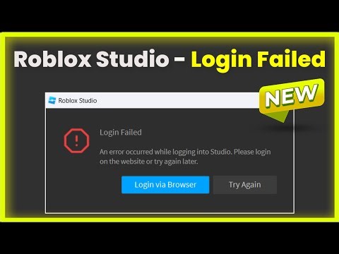 Roblox Studio - Login Failed - An Error Occurred While Logging into Studio - Fix - 2026 - Windows