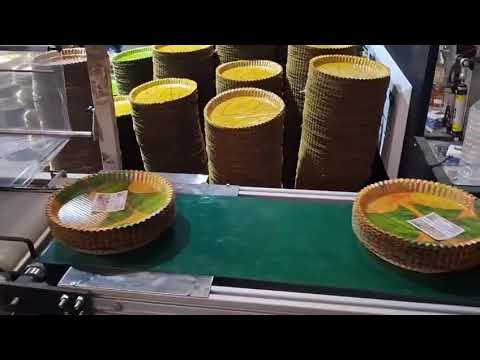 Paper plate counting and packing fully automatic machine