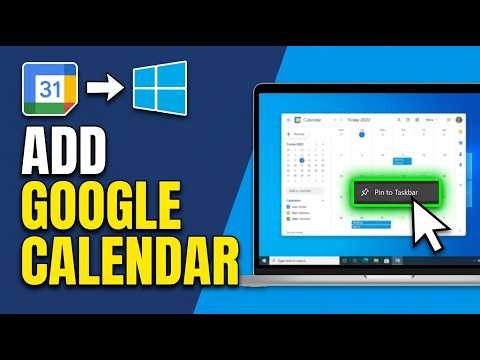 How to Add Google Calendar to Windows Taskbar 2026 (Simple Guide)
