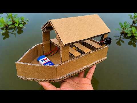 How to Make a Cardboard Electric Boat That Actually Floats!