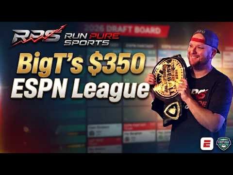 Live Drafting My $350 ESPN League! Come Tell BigT Who to Pick