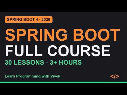 Spring Boot Full Course (2026) | Spring Boot 4 in 3+ Hours