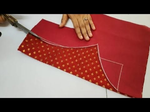 Simple and easy blouse back neck design || blouse || cutting and stitching back neck blouse design