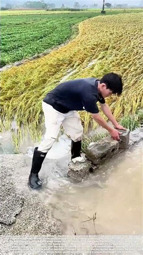 Blocking the Torrent: How Hollow Concrete Holds Back a Flooded Field