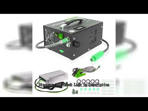 4500Psi 30Mbar Portable PCP Air Compressor Pump 12VDC/110V Power Oil/Water-Free High Pressure Diving