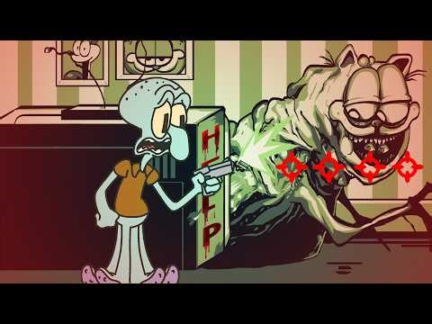 😂FNF The Great Punishment but Squidward Vs Gorefield Sing it - Gorefield V2 - Friday Night Funkin'