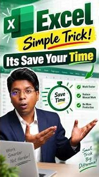 Excel Simple trick to save time