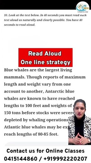 PTE Read Aloud One-Line Strategy 🔥 Score 79+ in 40 Seconds | PTE Speaking Tips Struggling