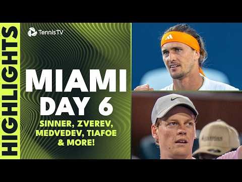 Sinner Faces Moutet; Medvedev, Zverev & Mensik Feature | Miami 2026 Day 6 Highlights