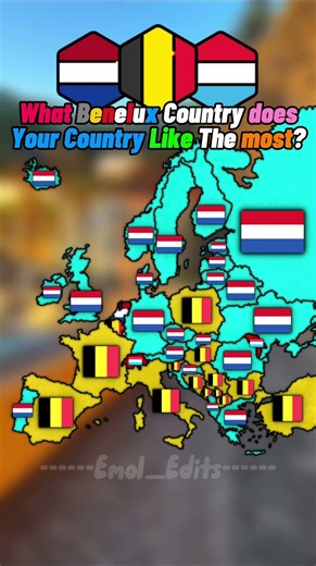 What Benelux Country does Your Country Like The most #europe #mapping #map #maps