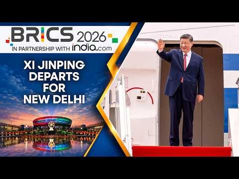 BRICS 2026:  Chinese President Xi Jinping Departs For New Delhi Ahead Of BRICS Summit | WION