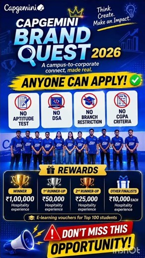 Capgemini Brand Quest 2026 – Full Details Explained!