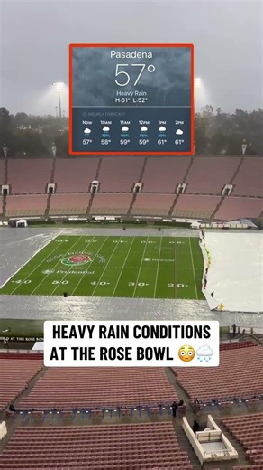 Rainy Conditions For Rose Bowl Game 🌧️