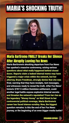 Maria Bartiromo FINALLY Breaks Her Silence After Abruptly Leaving Fox News #shorts