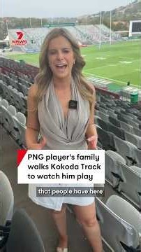Nixon Putt's family and friends walk Kokoda Track to watch him play for PNG