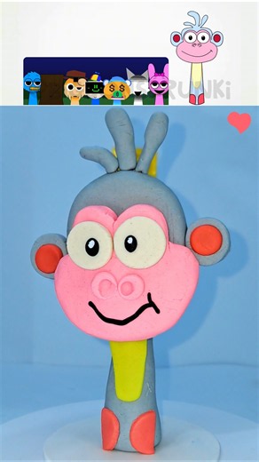 Sprunki 🎵 I Made Boots 🐒 With Clay 🔴🟡 Dora the Explorer 👧 #sprunki 🎶