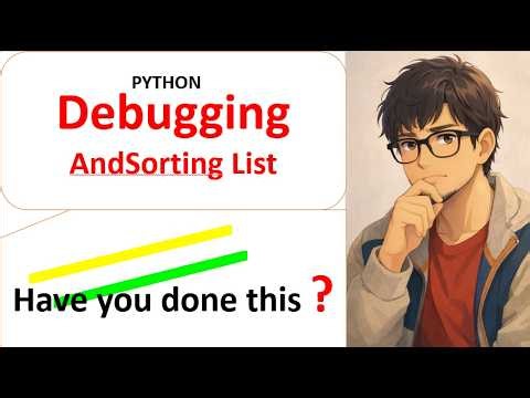 sorting list without function in python
