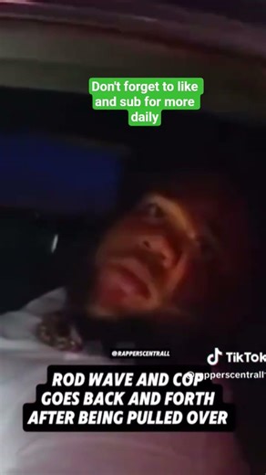 rod wave argues with a police officer