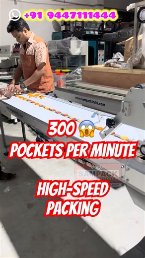 Three Cutter Flow Wrapping Machine | High-Speed 300 Pockets/Min Packaging Solution | Coimbatore