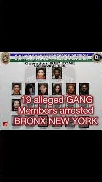 19 BRONX NEW YORK gang members arrested and indicted June 2026
