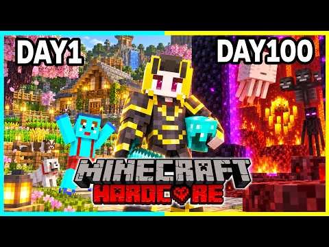 全進捗解除からネザー縛りまで！100日間ハードコア生活に挑むマインクラフト【まいくら/マインクラフト】