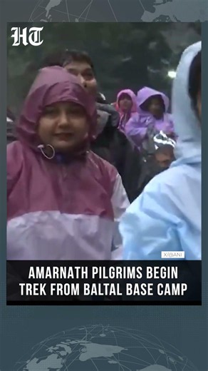 Amarnath Yatra Begins as Pilgrims Set Out From Baltal Base Camp | #shorts