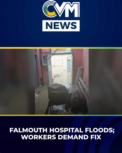 With heavy rainfall across several parishes since the weekend, CVM News has obtained footage being circulated showing flooding in sections of the Falmouth Hospital, even as staff continue their usual work. Despite a few sandbags, damage from the hurricane remains a concern for staff. Watch the report for more details. #CVMNews | CVM Television